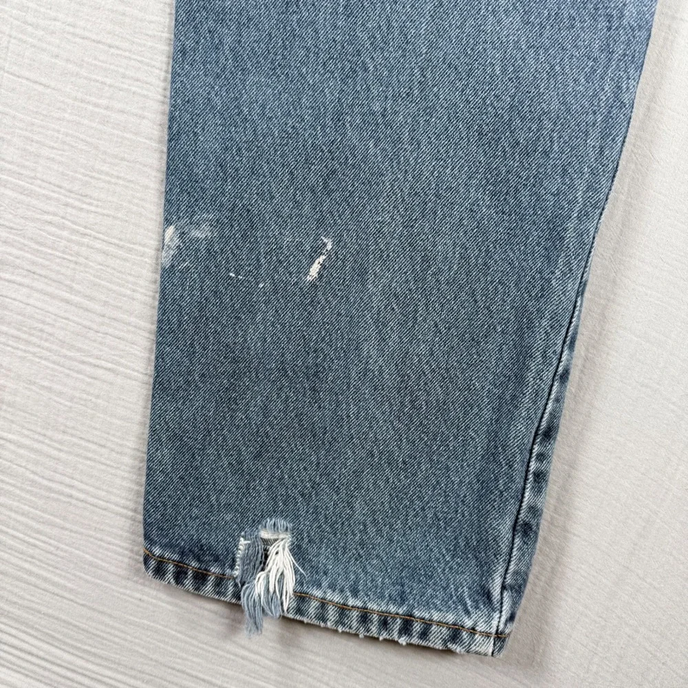Vintage Levis 505 Jeans 36x30 (35x30) Y2k Distressed Black Batwing 1998 90s Punk
